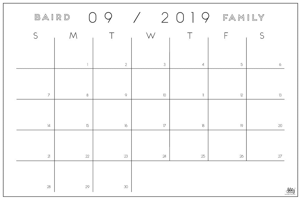 Blitz Extra-Large Wall Modern Personalized Monthly Calendar – Blitz  Calendars