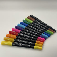 Load image into Gallery viewer, Set of colorful markers arranged in a pyramid formation on a light gray background