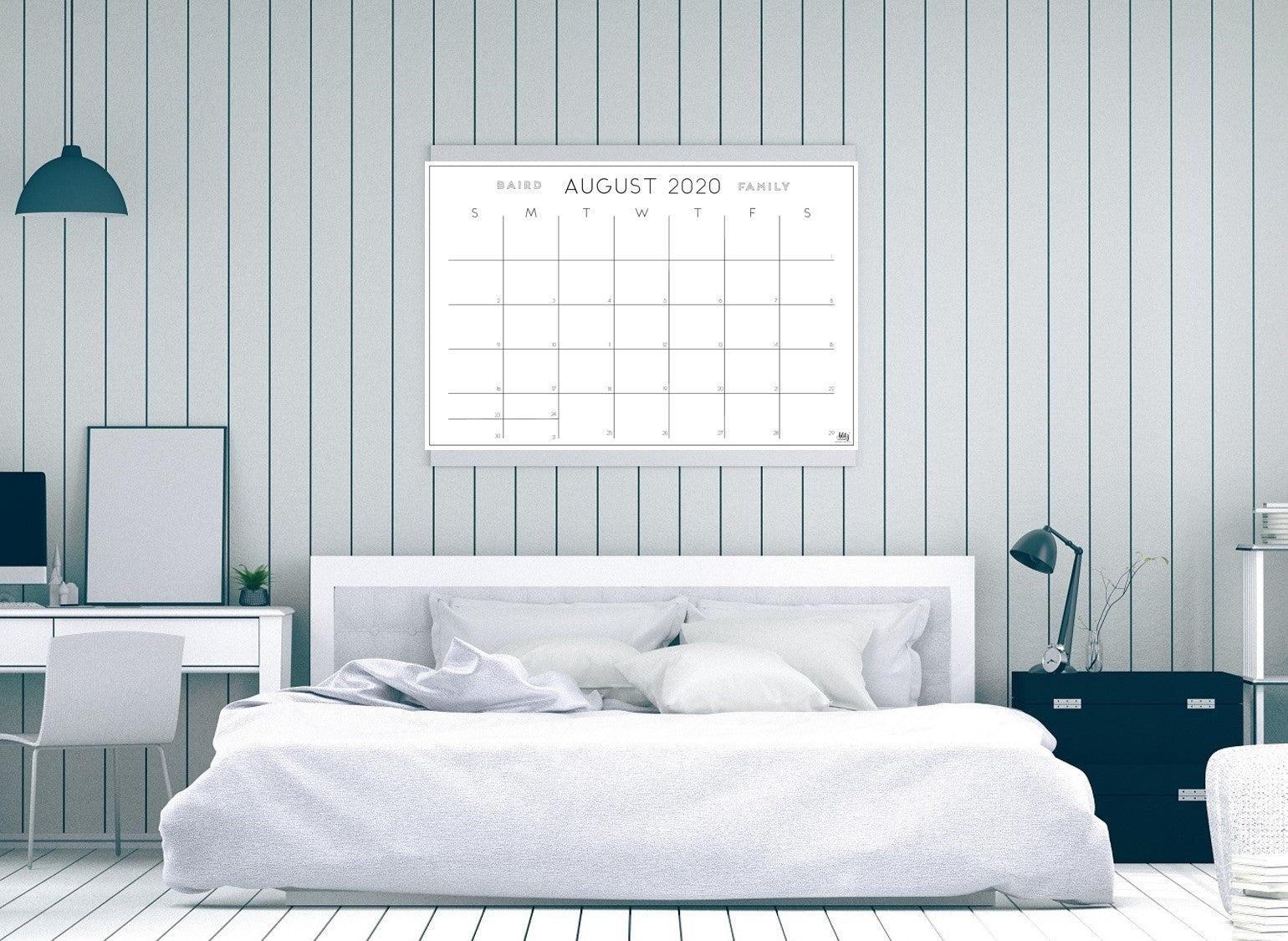 Blitz ExtraLarge Wall Modern Personalized Monthly Calendar Blitz
