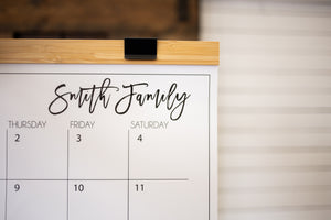 Classic Calendar with Wood Hanger and Refills