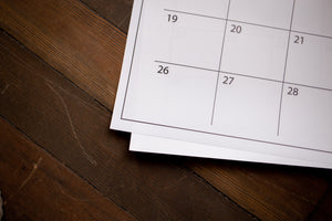 Classic Calendar with Wood Hanger and Refills