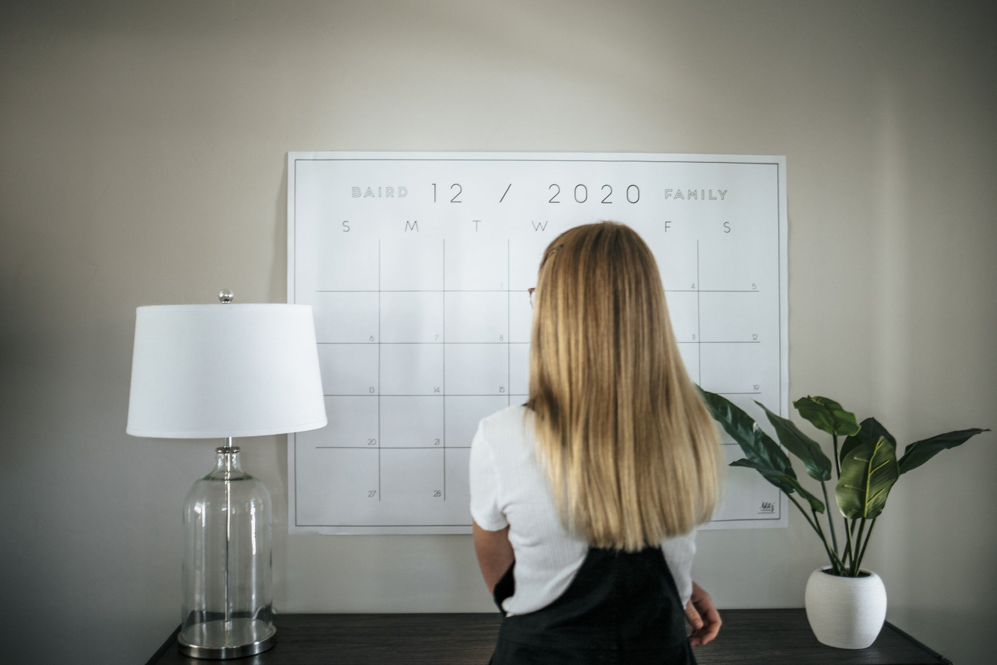 Blitz ExtraLarge Wall Modern Personalized Monthly Calendar Blitz