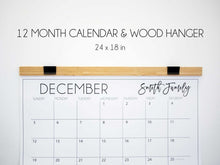 Load image into Gallery viewer, Classic Calendar with Wood Hanger and Refills